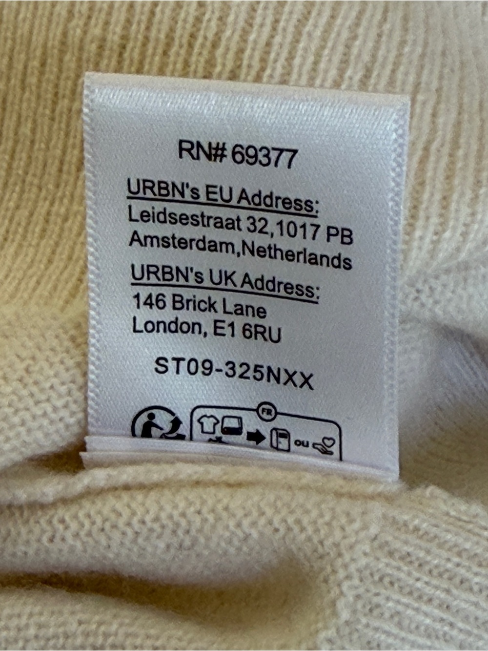 Womens 1X 100% Cashmere Sweater Cream Ruffle Neck Long Sleeve Soft Knit Top - Picture 7 of 7